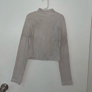 White Long Sleeve Polyester/Nylon Shirt. Size M/L